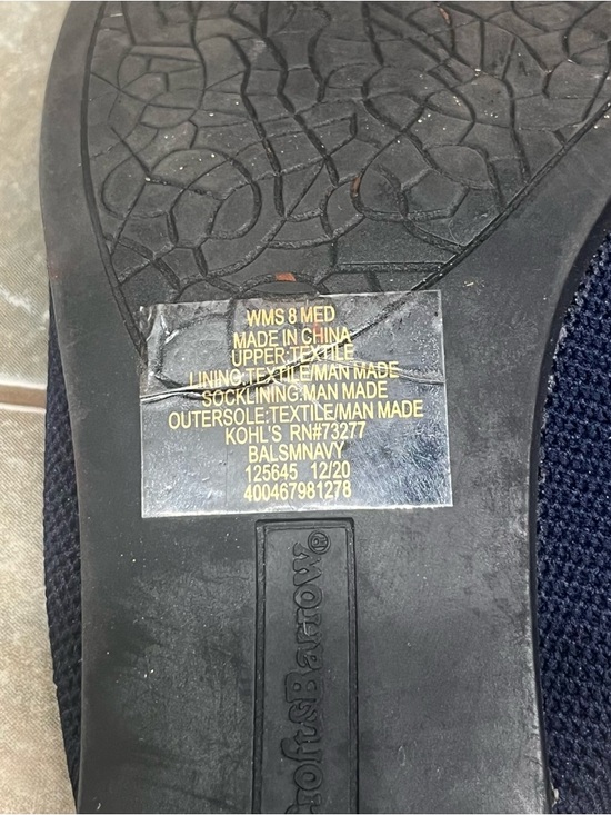 Croft & Barrow with Ortholite eco 8M Navy Knit Open-Toe Low Block Heel Mule - Picture 8 of 9